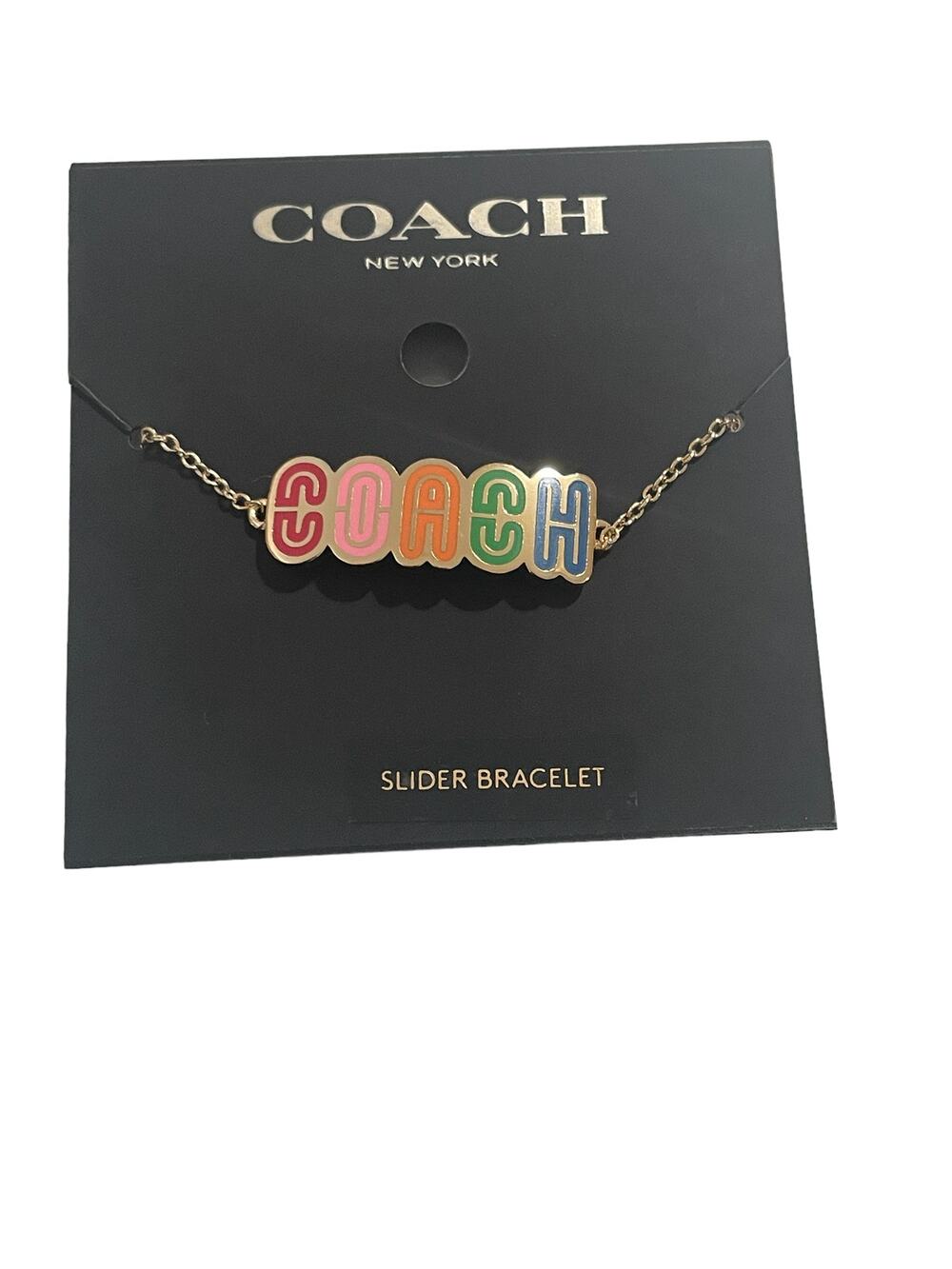 Coach Slider Bracelet Logo Retro Slider Bracelet New